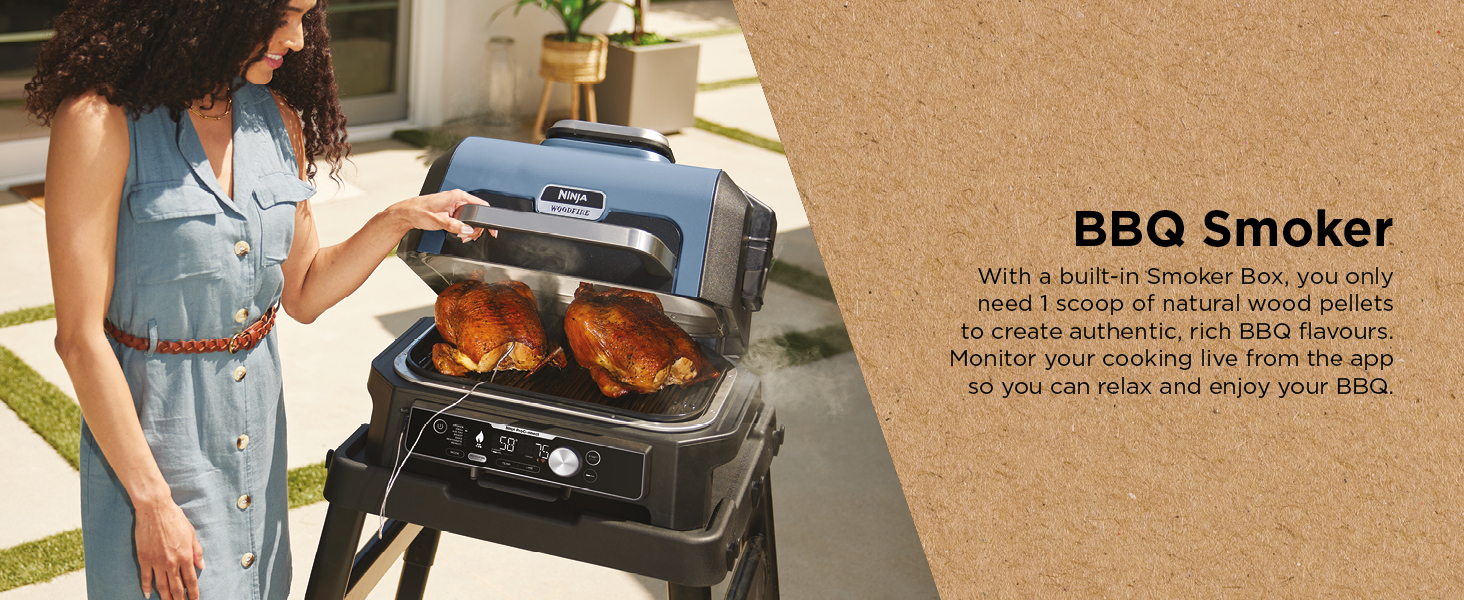 Ninja Woodfire Pro Connect XL Electric BBQ Grill and Smoker