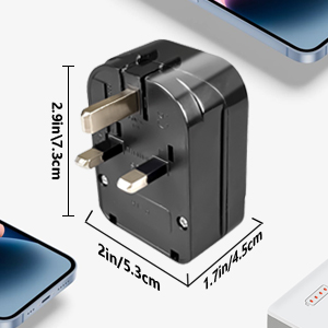 Euro Earthed to UK Converter Plug