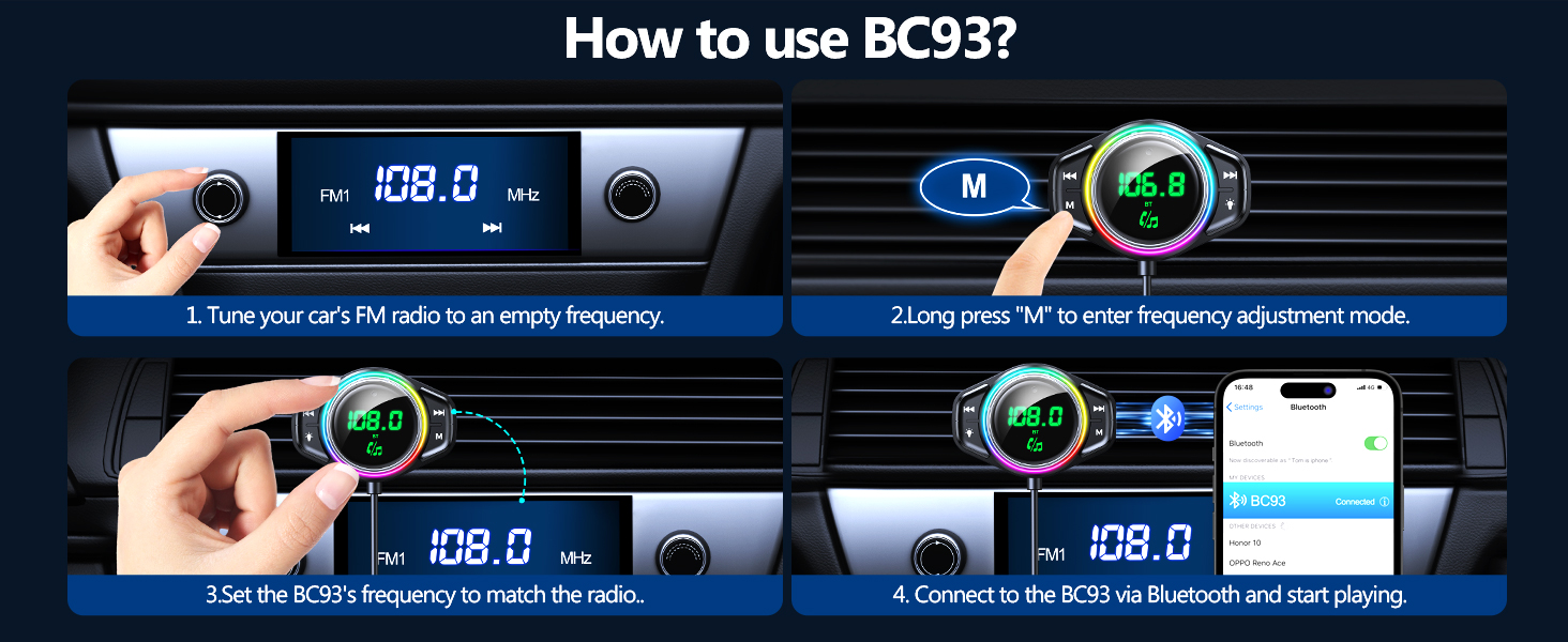 fm transmitter bluetooth car