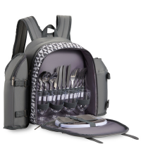 Grey 4 Person Picnic Backpack