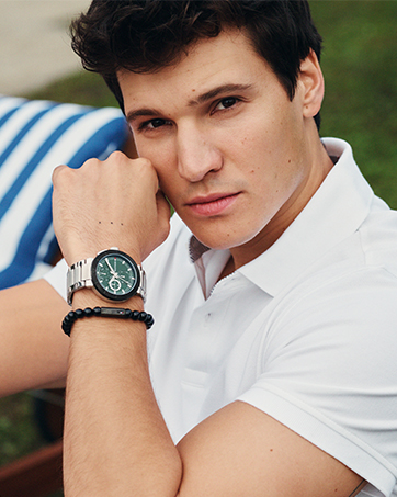 Tommy Hilfiger Jewelry Men's Beaded Bracelet With Tiger eye stones - 2790582