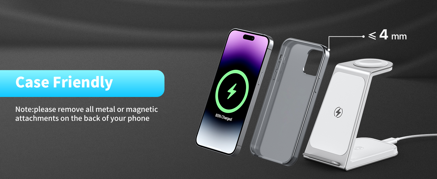 3 in 1 wireless charging station dock