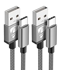 USB C Charger Cable 2M 2Pack USB A to USB C Type C Charger Fast Charging 3A Lead Braided