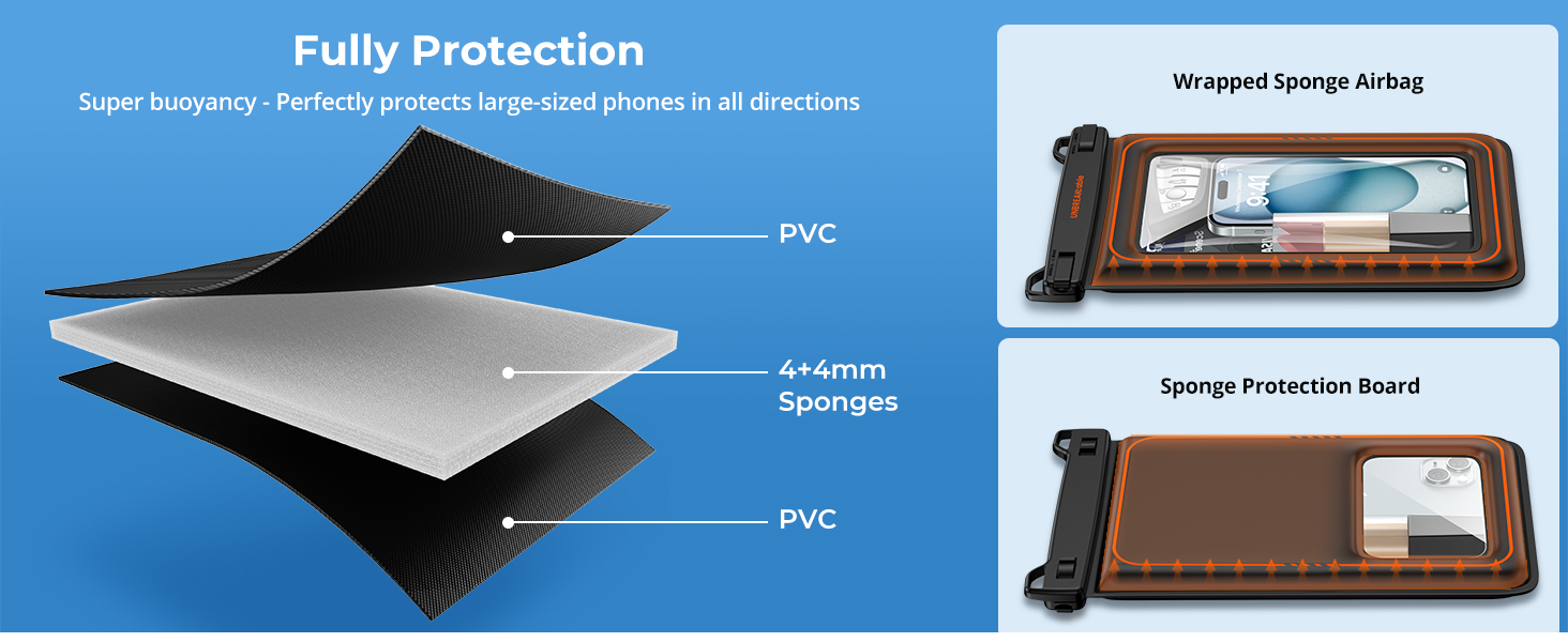 Large Waterproof Phone Pouch Floating