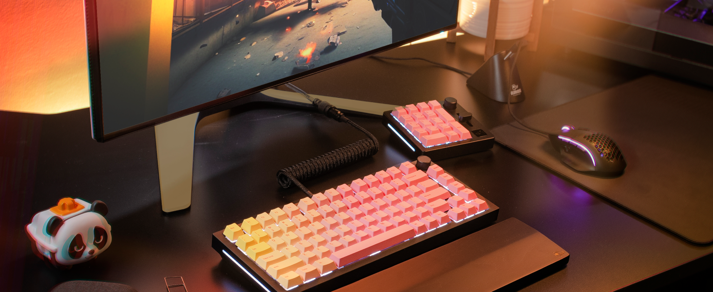 Glorious Gaming GMMK PRO 75% - Modular Mechanical Gaming Keyboard, TKL, 1.5kg Frame, Customisable