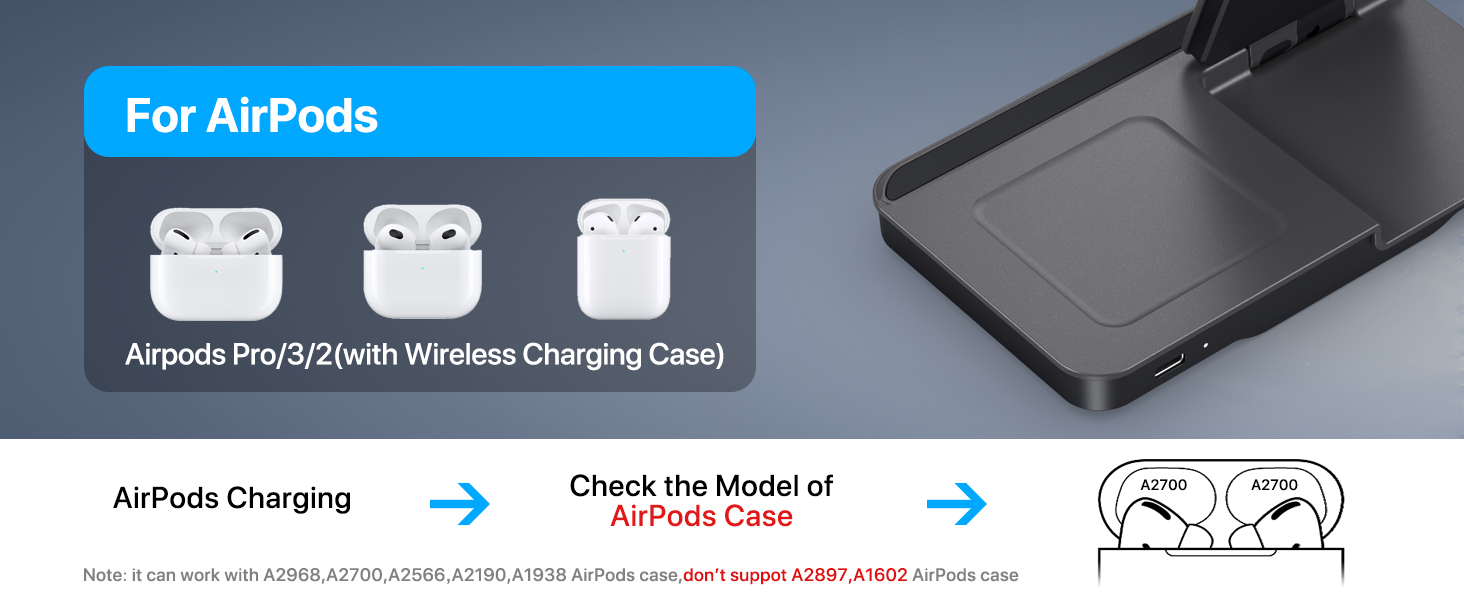 3 in 1 foldable wireless charging station