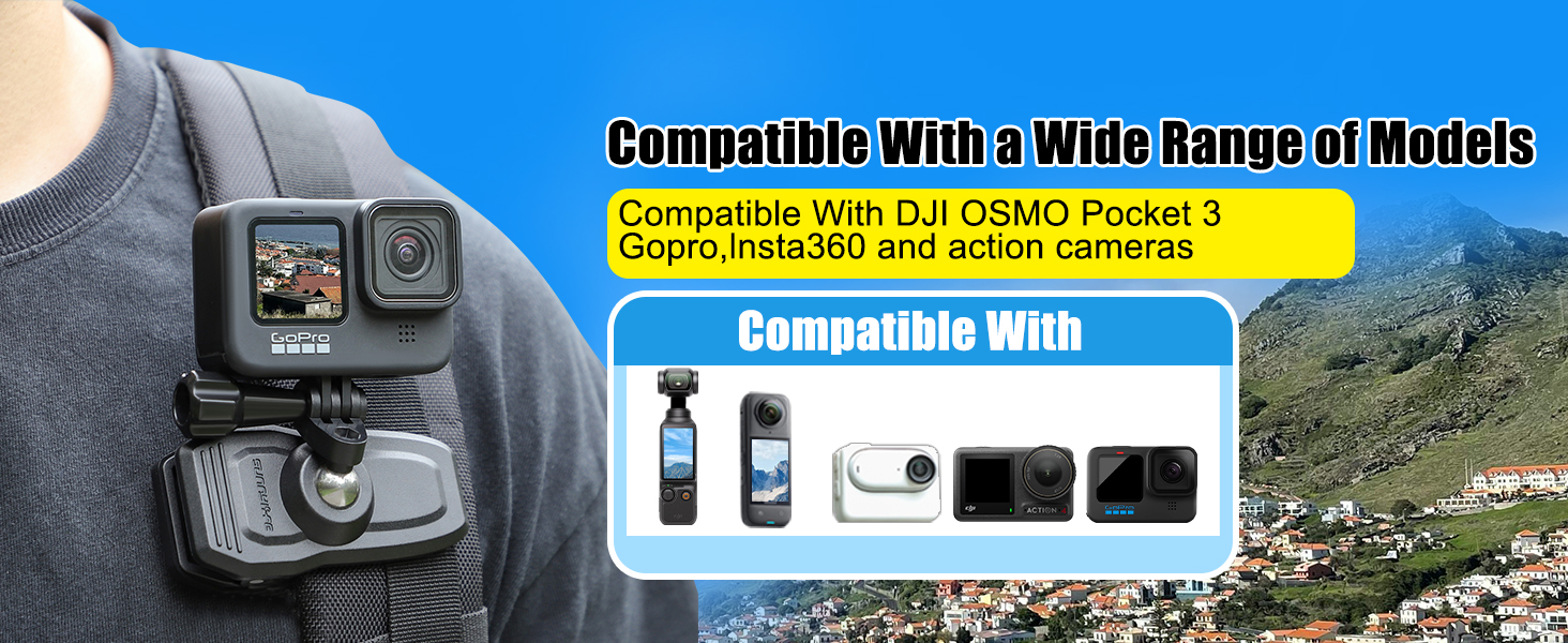 Magnetic Mount Backpack Clip Strong Magnetic Attraction Compatible for DJI OSMO Pocket 3
