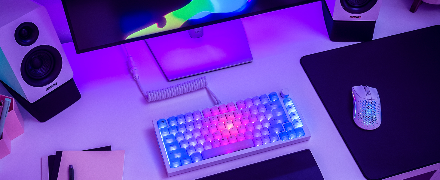 Glorious Gaming GMMK PRO 75% - Modular Mechanical Gaming Keyboard, TKL, 1.5kg Frame, Customisable