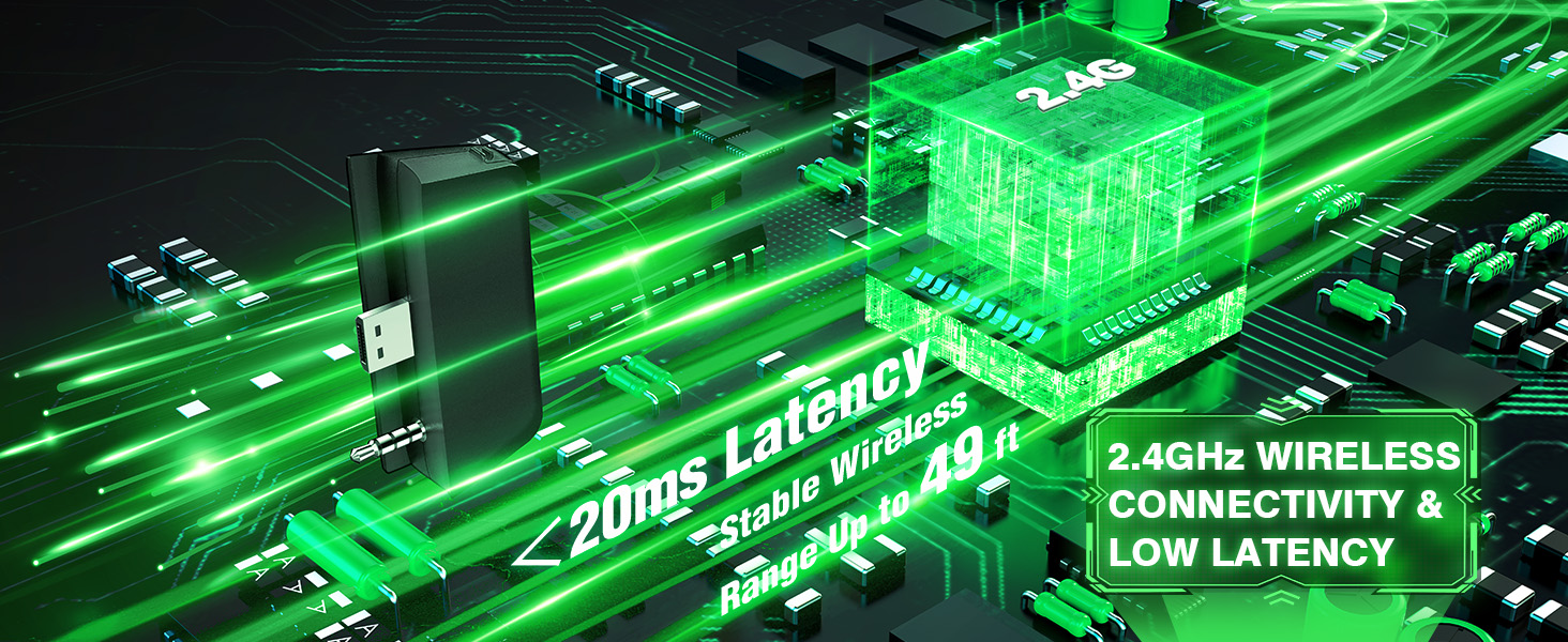 Wireless Gaming Headset PC PS5 PS4 2.4 Headphones Microphone Battery Bluetooth Switch Laptop Mobile