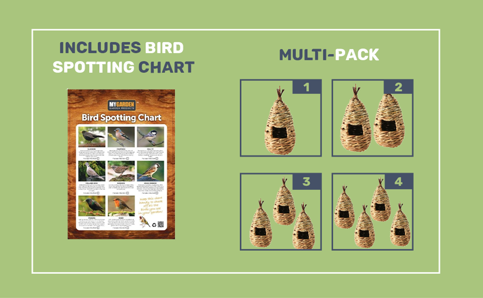 Straw Hanging Roosting Pouch For Wild Birds