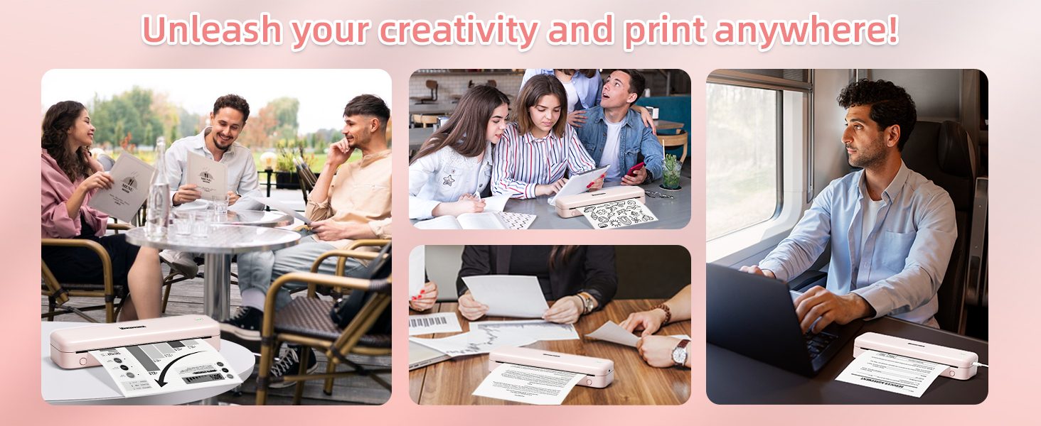 phomemo m834 thermal portable printer a4 bluetooth inkless wireless mobile no ink multifunction