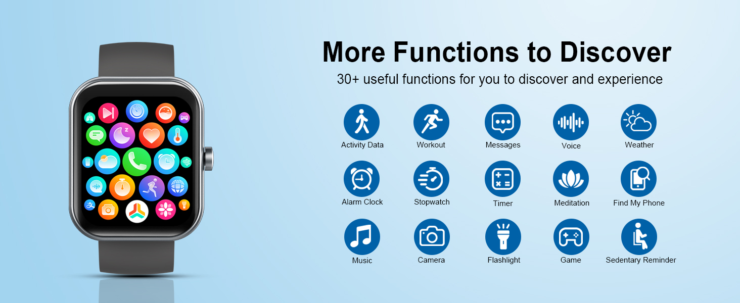 Coucur Smart Watch for Men Women Fitness