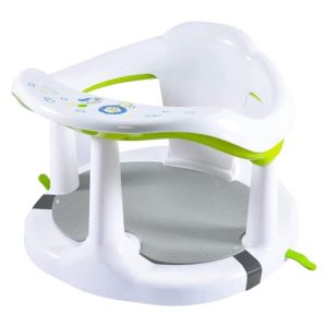 32x32x21cm Toddler Bathtub Seat - Child Bath Support Seat with Strap Anti-Slip Mat