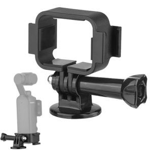 HAFOKO OSMO Pocket 3 Expansion Adapter Frame with Dual Cold Shoe 1/4" for DJI OSMO Pocket 3 Accessories Tripod/Extension Arm