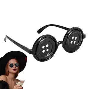 Coraline Button Eye Glasses | Movie Coraline Cosplay Eye Glasses | Removable Eyewear For Halloween Cosplay | Funny Sunglasses For Kids Adults