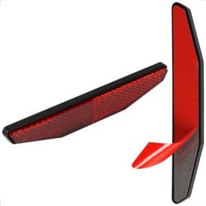 evermotor 125 x 21 x 8mm Reflector Motorcycle E-mark Trapezoidal Rear Reflector - Cat's Eye Reflector Self Adhesive