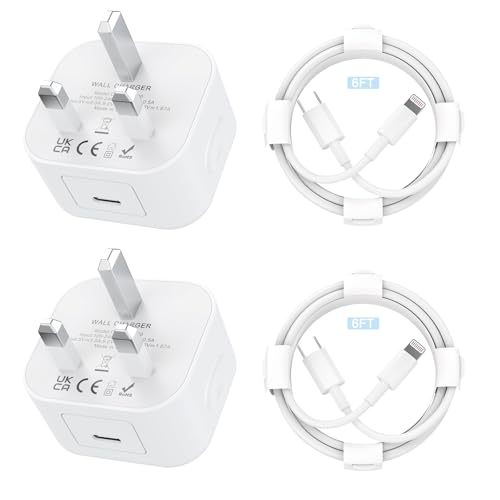 USB C Charger Plug for iPhone Charger [Apple MFi Certified] 2Pack 20W USB C Plug Fast Charge Power Adapter with 6FT Lightning Cable for iPhone 14 13 12 11 Pro Max SE XS XR 8 Plus SE