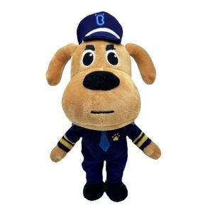 Sheriff Labrador Plush Toy | 25CM Cute Sensory Stuffed Plushie Cartoon Animal Dog Figure Doll | Cartoon Anime Stuffed Sheriff Labrador Character Figure for Fans Friends