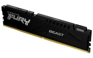 Kingston FURY Beast Black 16GB 6000MT/s DDR5 CL30 DIMM Desktop Gaming Memory Single Module - KF560C30BBE-16