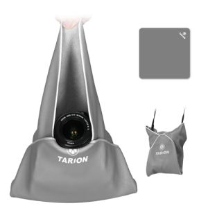 TARION Lens Camera Wrap Self-Adhesive - Anti-Scratch Lens Wrapping Lightweight Foldable Magic Cloth for Travel Protective Camera Bag Insert for Gears DLSR SLR Lens Tablet 18.5x18.5(47x47cm) Grey
