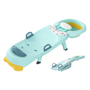 Toddler Shampoo Chair | Foldable Kids Hair Washing Bath Seat | Portable Baby Bath Seat with Soft U-Shaped Headrest & Hair Washing Basin | Bath Hair Washing Aids for Children Aged 0 to 10 Years