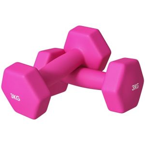 SPORTNOW Set of 2 Hex Dumbbells