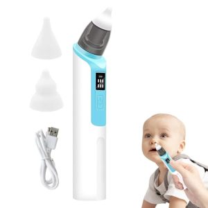 Nose Sucker for Kids Electric - 6 Adjustable Suction Levels Electric Nose Sucker with 2 Silicone Tips - Waterproof Electric Nose Suction for Kids