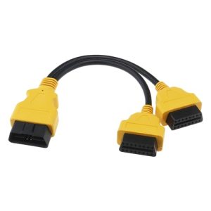 eMagTech OBD2 Extension Cable OBD2 16 Pin Male to Female Cable Y Adapter OBD2 Splitter Cable 30cm OBDII 1 to 2 Extension Lead for Car Diagnostic Tool