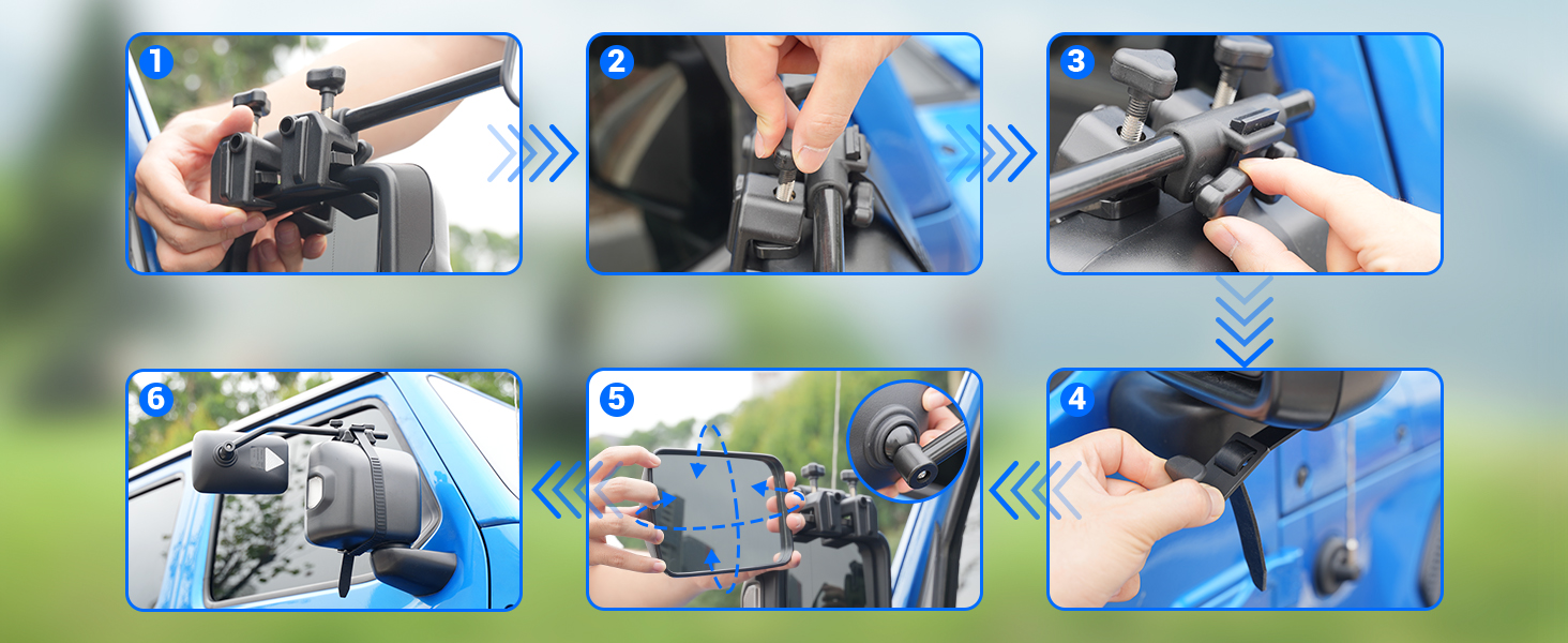 SUPAREE Convex Towing Mirrors