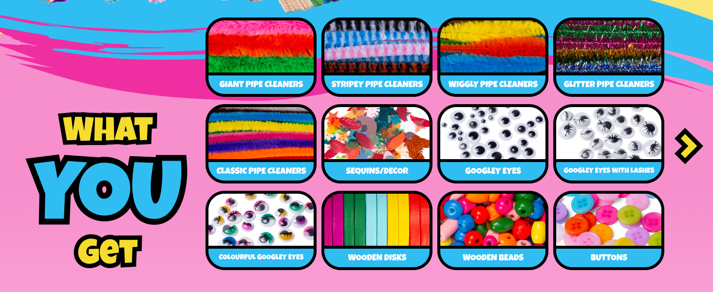 Artworx Mega Arts Crafts Chest over 3000 pieces ages 3 years old kids gift