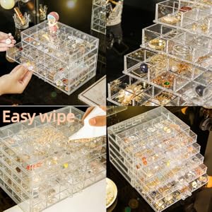 Ring Box,Jewellery Organiser,Earring Storage Organiser,Acrylic Drawer Organiser,Boxes & Organisers