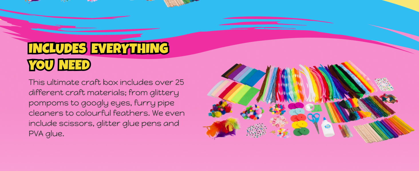 Artworx Mega Arts Crafts Chest over 3000 pieces ages 3 years old kids gift