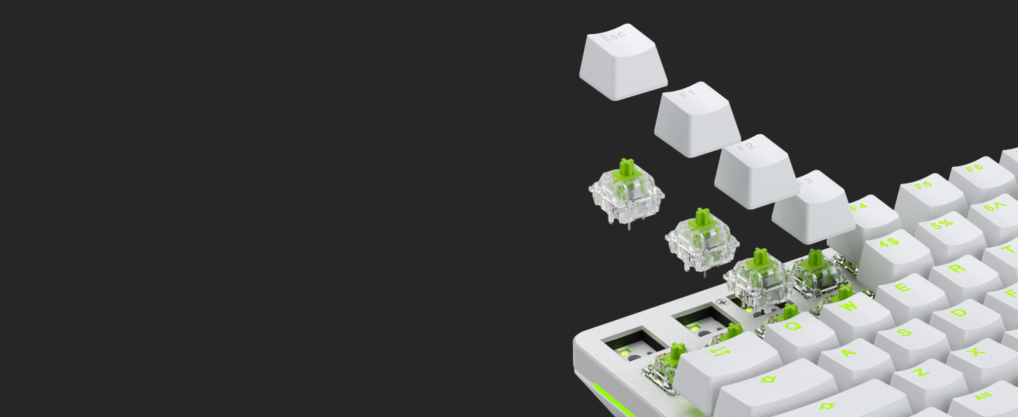 Glorious Gaming GMMK PRO 75% - Modular Mechanical Gaming Keyboard, TKL, 1.5kg Frame, Customisable