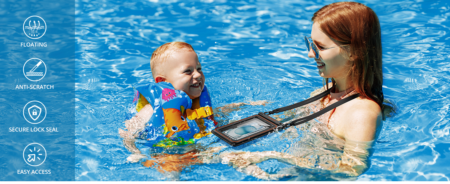 Large Waterproof Phone Pouch Floating