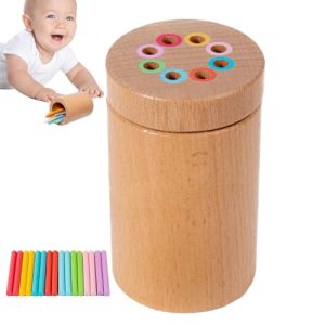 Color Sorting Sticks - Fine Motor Skills Sensory Toys | Wooden Learning Color Sorting Toys | Educational Fine Motor Developmental Sensory Matching Games for Toddler | Wooden Learning Color Sorting