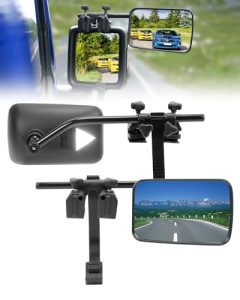 SUPAREE Convex Towing Mirrors Caravan Mirrors for Cars Caravan Towing Mirrors Pair Extensions Universal with Reflective Sticker for 4x4 Motorhome RV Vans 2Pcs
