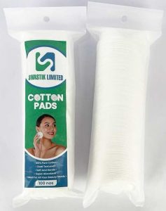 Pure Cotton Wool Pads 10 x 100 Non-Fleecing No Shed Swastik Limited's 1000 Pads for Makeup Remove