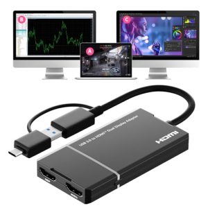 Aukuoy Dual 4K 30Hz HDMI splitter: HDMI Splitter Extended Display for Dual Monitor 4K@30Hz output