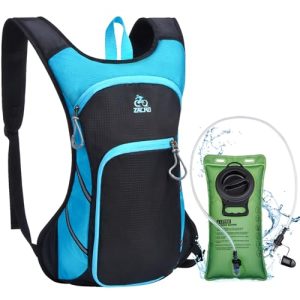 Zacro Hydration Backpack - Lightweight Hiking Backpack with 2L TPU Water Bladder