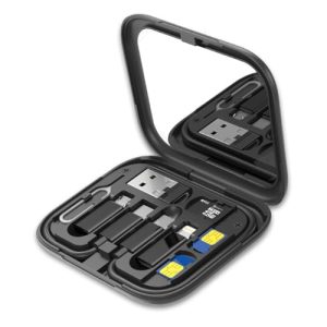 Qreninv Multifunctional Data Cable Adapter Portable Storage Box