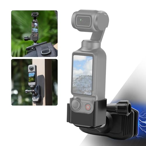 HAFOKO OSMO Pocket 3 Magnetic Backpack Clip Mount 360° Rotation Shoulder Strap Holder compatible for DJI OSMO Pocket 3 Accessories/GoPro Hero 12/11/10/9/8/7/6/5/Insta 360 X4 X3 X2 X ONE RS R GO3
