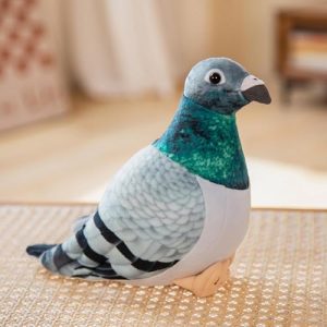 Plush Pigeon Toy | Simulation Pigeon Stuffed Animal | Cute Soft Pigeon Plush Pillow | Funny Stuffed Bird Toys | Realistic Rock Pigeon Plush Home Decoratio
