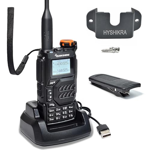 Quansheng UV-K5 VHF UHF Portable Walkie Talkie Rechargeable Two-way Radio (with Radio Holder) for Studio/Outdoor/Car (1 Pack)