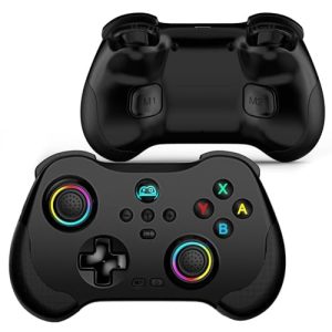 arVin Wireless Controller for Switch/PS3/PS4/Android/iOS/PC Gamepad with Hall Linear Trigger & Rocker/RGB Light/Turbo/Back Key