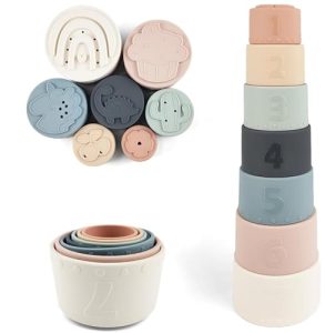 Pumpkin Products® Silicone Baby Stacking Cups Toy
