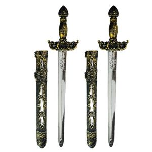 Lizzy 2 x Children's Officer Toy Sword/Knight Warrior Reusable Plastic Toy Sword (50cm) Fancy dress Costume accessory Kids Halloween party Bookweek