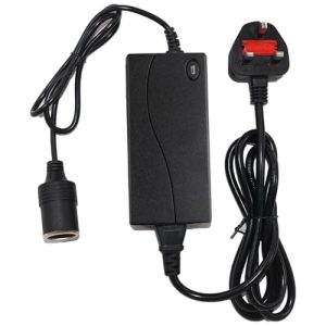 YIBEWANL 240V to 12V Adapter (5A 60W) 240V Mains to 12V Adapter Cigarette Lighter Voltage Converter Car Charger Converter Power Supply Car Converter Cigarette Lighter Socket to UK Plug