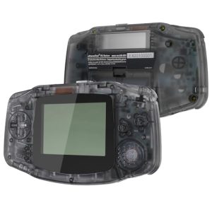 eXtremeRate IPS Ready Upgraded Clear Black Replacement Shell Full Housing Cover with Buttons for Gameboy Advance GBA – Compatible with Both IPS & Standard LCD – Console & IPS Screen NOT Included