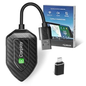 Wireless Carplay Adapter 2 In 1 Android Auto Wireless Adapter Uk 2024 Upgrade Type-C/Usb Plug & Play