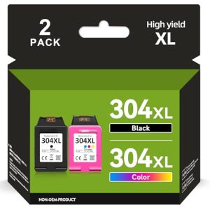 304 Ink Cartridges Combo Pack Replacement for HP 304XL Ink Cartridges Black and Colour